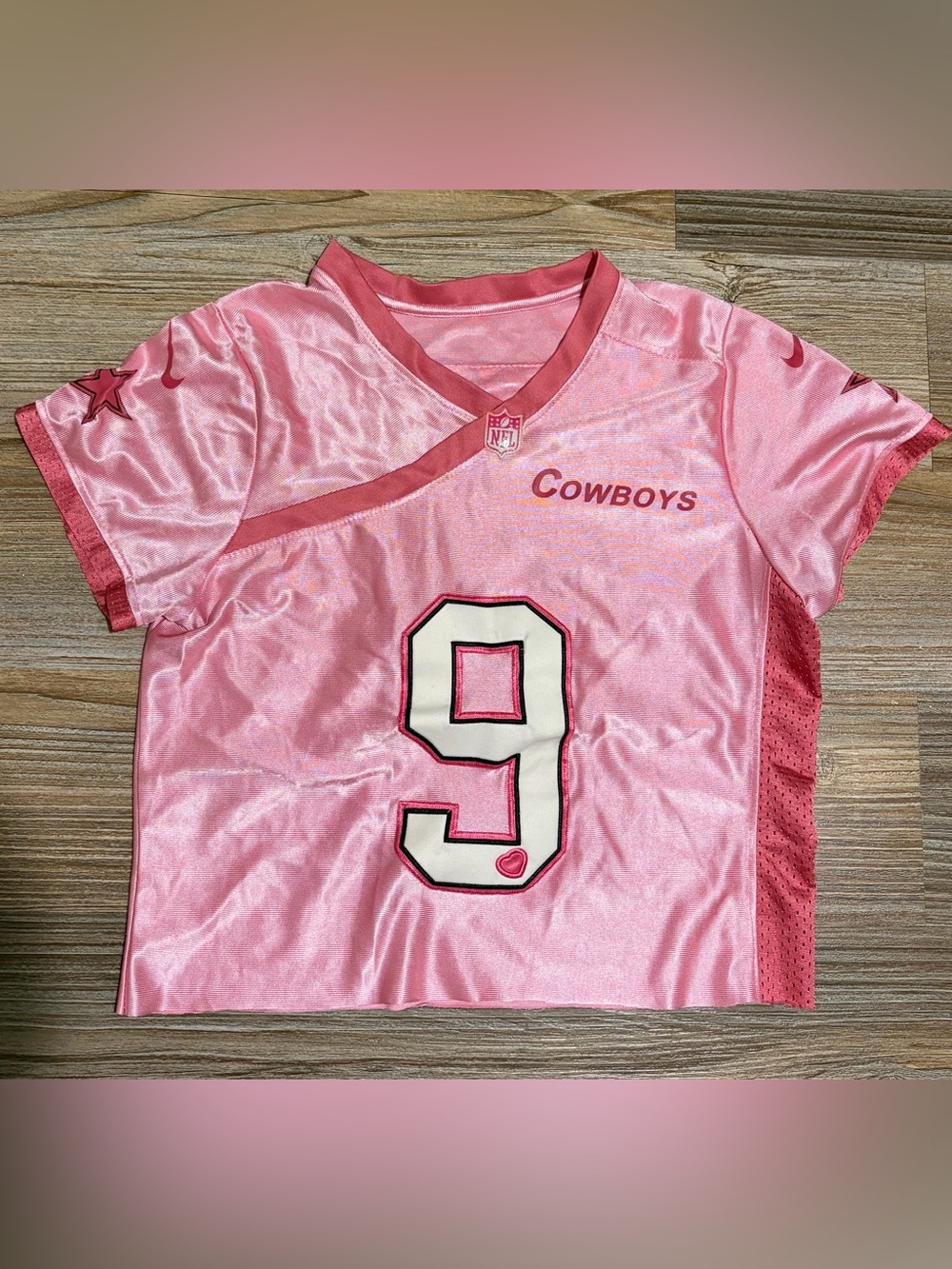 Cowboys Kids Pink #9 Jersey Top